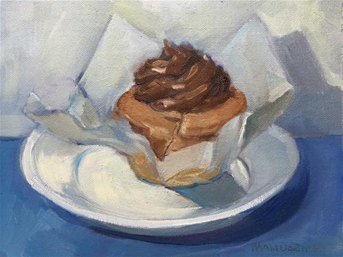 "Andrew's Cupcake" original fine art by Merle Manwaring "Andrew's Cupcake" original fine art by Merle Manwaring