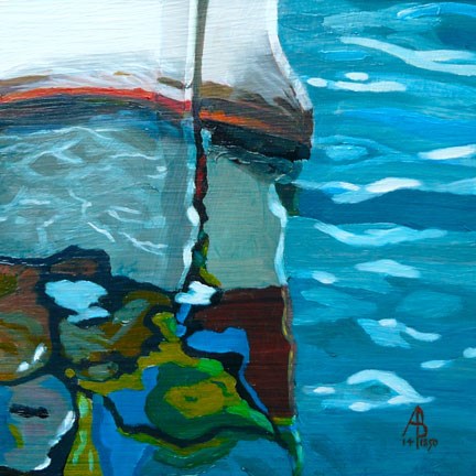 "Maltese reflections" original fine art by Alix Baker PCAFAS AUA "Maltese reflections" original fine art by Alix Baker PCAFAS AUA