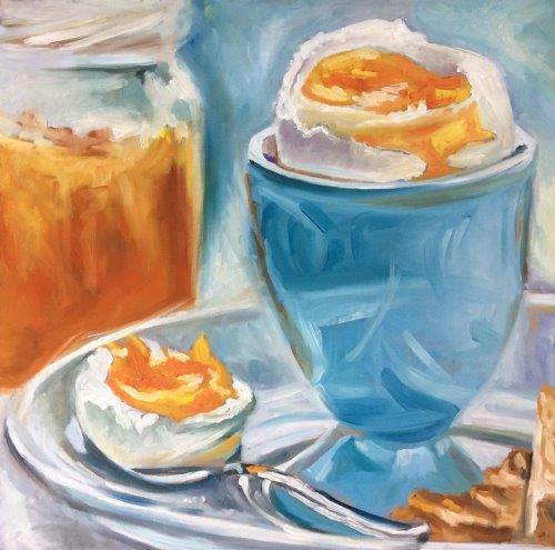 "Breakfast egg" original fine art by Sonja Neumann "Breakfast egg" original fine art by Sonja Neumann