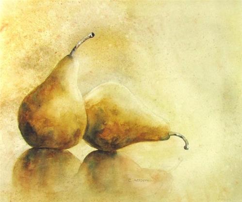 "Pair of Pears" original fine art by Corinne Aelbers "Pair of Pears" original fine art by Corinne Aelbers