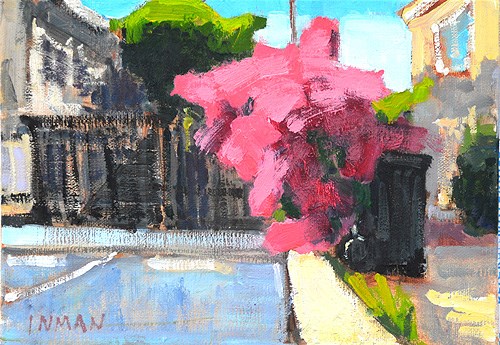 "Bougainvillea in Hillcrest" original fine art by Kevin Inman "Bougainvillea in Hillcrest" original fine art by Kevin Inman