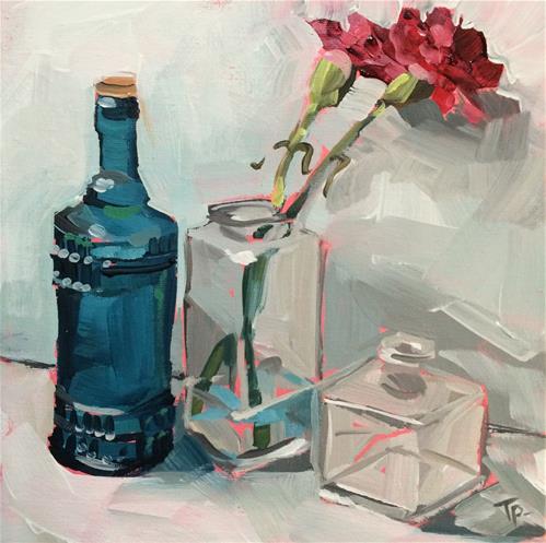 "New Blue" original fine art by Teddi Parker "New Blue" original fine art by Teddi Parker