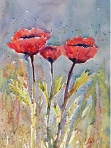 "Poppy Mood" original fine art by Lyn Gill "Poppy Mood" original fine art by Lyn Gill