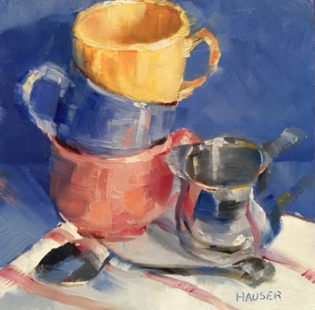 "Cup a Cup a Cup" original fine art by Alice Hauser "Cup a Cup a Cup" original fine art by Alice Hauser