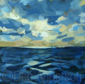 "Oil Painting: Sea and Sky" original fine art by Deb Anderson "Oil Painting: Sea and Sky" original fine art by Deb Anderson