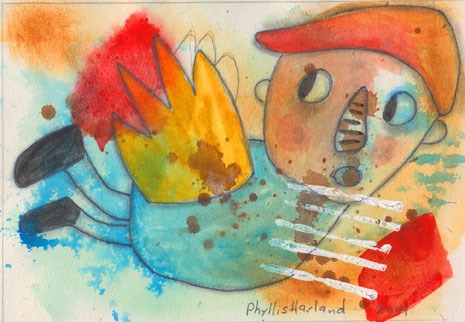 "Flying" original fine art by Phyllis Harland "Flying" original fine art by Phyllis Harland