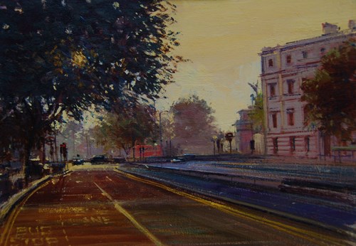 "Early Morning Light, Hyde Park" original fine art by Adebanji Alade "Early Morning Light, Hyde Park" original fine art by Adebanji Alade
