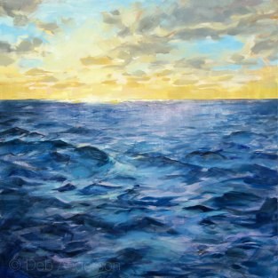 "Oil Painting: Sea Map II" original fine art by Deb Anderson "Oil Painting: Sea Map II" original fine art by Deb Anderson