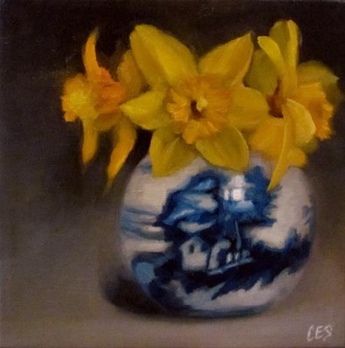 "Daffodils and Chinese Porcelain" original fine art by ~ces~ Christine E. S. Code "Daffodils and Chinese Porcelain" original fine art by ~ces~ Christine E. S. Code