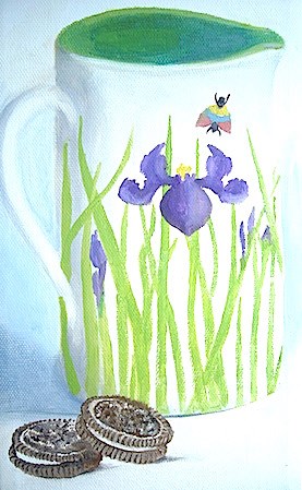 "Cookies and Milk" original fine art by Gloria Nehf "Cookies and Milk" original fine art by Gloria Nehf