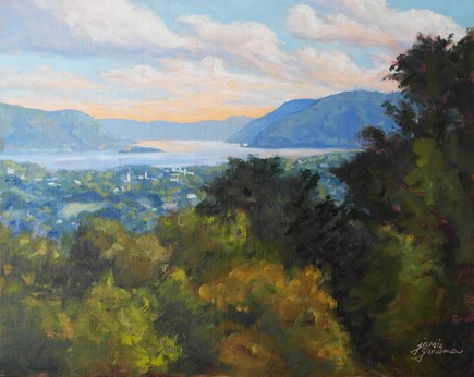 "View Above the Hudson" original fine art by Jamie Williams Grossman "View Above the Hudson" original fine art by Jamie Williams Grossman