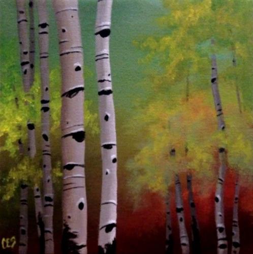 "Red Dawn Birch" original fine art by ~ces~ Christine E. S. Code "Red Dawn Birch" original fine art by ~ces~ Christine E. S. Code