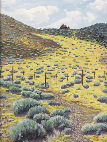 "Wild Yellow Desert" original fine art by John F McGowan "Wild Yellow Desert" original fine art by John F McGowan