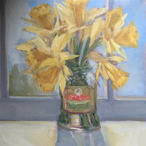 "daffodils" original fine art by Merle Manwaring "daffodils" original fine art by Merle Manwaring