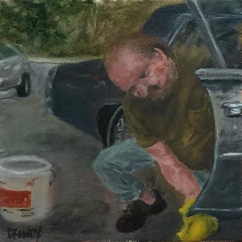 "Detailing the Cadillac" original fine art by Stephanie Drawdy "Detailing the Cadillac" original fine art by Stephanie Drawdy