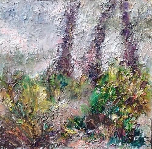 "Ground Floor of Floridian Forest" original fine art by Judy Usavage "Ground Floor of Floridian Forest" original fine art by Judy Usavage