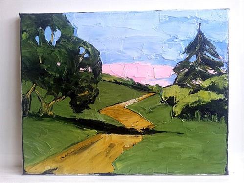 "California Hills & Path" original fine art by lynne french "California Hills & Path" original fine art by lynne french