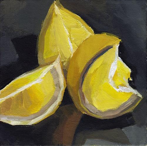 "Lemon Wedges" original fine art by J M Needham "Lemon Wedges" original fine art by J M Needham