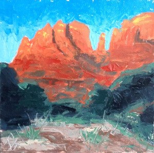 "Cathedral Rock" original fine art by Rachel Holland "Cathedral Rock" original fine art by Rachel Holland