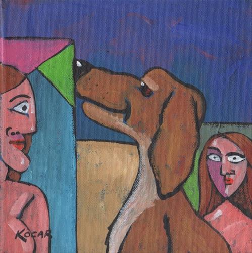 "Studio Dog" original fine art by George Kocar "Studio Dog" original fine art by George Kocar