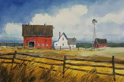 "Janette Watters Farm" original fine art by Steve Gibson "Janette Watters Farm" original fine art by Steve Gibson