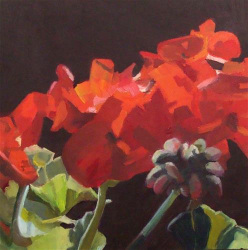 "Geraniums" original fine art by Rebecca Helton "Geraniums" original fine art by Rebecca Helton