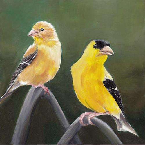 "Golden Pair" original fine art by Charlotte Yealey "Golden Pair" original fine art by Charlotte Yealey