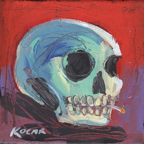 "Smokin' Skull #14" original fine art by George Kocar "Smokin' Skull #14" original fine art by George Kocar