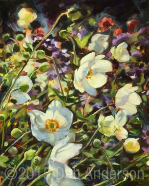"Oil painting: Windflower" original fine art by Deb Anderson "Oil painting: Windflower" original fine art by Deb Anderson