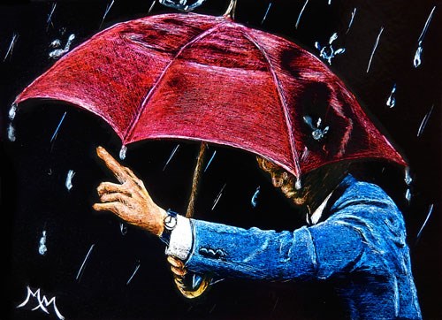 "SA111 - Rainy Days" original fine art by Monique Morin Matson "SA111 - Rainy Days" original fine art by Monique Morin Matson