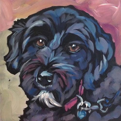 "July 4 Ruby Valentine!" original fine art by Kat Corrigan "July 4 Ruby Valentine!" original fine art by Kat Corrigan