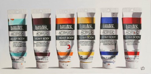 "Liquitex Rainbow III" original fine art by Andre Beaulieu "Liquitex Rainbow III" original fine art by Andre Beaulieu