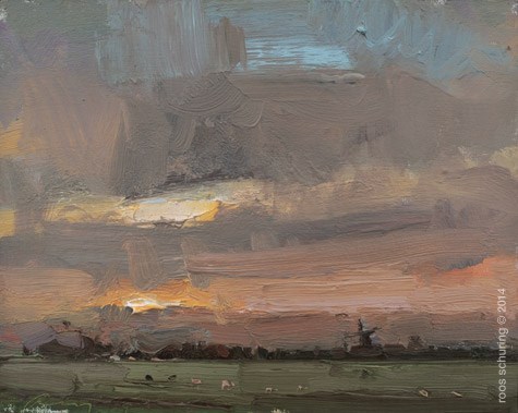 "Painting A Dutch Morning View and Mirror usage" original fine art by Roos Schuring "Painting A Dutch Morning View and Mirror usage" original fine art by Roos Schuring