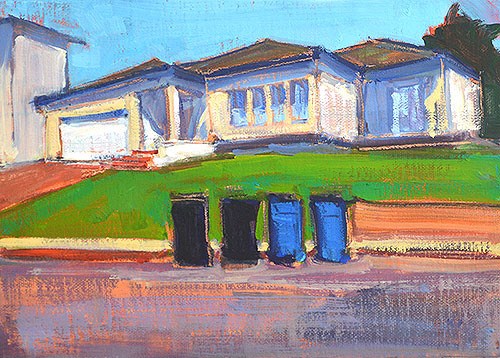 "The Last Lawn in California" original fine art by Kevin Inman "The Last Lawn in California" original fine art by Kevin Inman