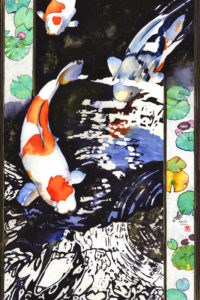 "Koi (Carps)" original fine art by Mariko Irie "Koi (Carps)" original fine art by Mariko Irie
