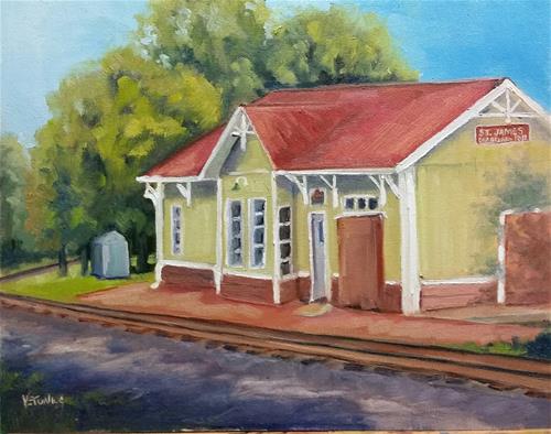 "St James Depot-en plein air" original fine art by Veronica Brown "St James Depot-en plein air" original fine art by Veronica Brown