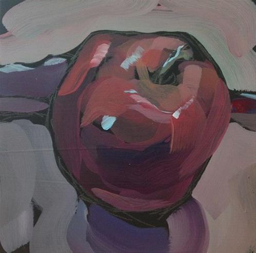 "Hunchbacked Apple" original fine art by Kat Corrigan "Hunchbacked Apple" original fine art by Kat Corrigan