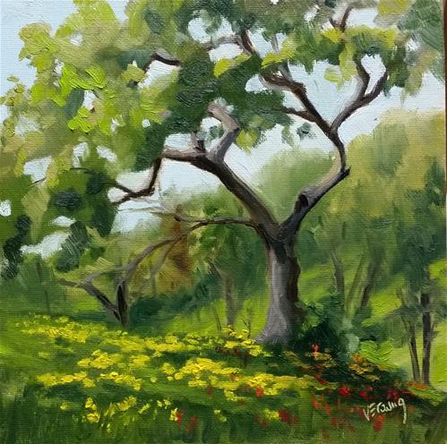 "Hiking at Shaw-en plein air" original fine art by Veronica Brown "Hiking at Shaw-en plein air" original fine art by Veronica Brown