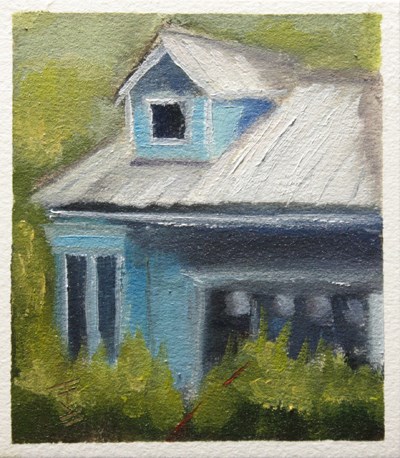 "Blue House" original fine art by Jane Frederick "Blue House" original fine art by Jane Frederick