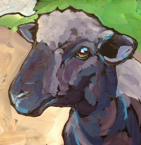"Baa Baa" original fine art by Kat Corrigan "Baa Baa" original fine art by Kat Corrigan