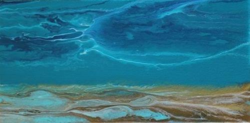 "Contemporary Abstract Seascape Painting,Coastal Art A Beautiful Storm - Mini# 1 by International Co" original fine art by Kimberly Conrad "Contemporary Abstract Seascape Painting,Coastal Art A Beautiful Storm - Mini# 1 by International Co" original fine art by Kimberly Conrad