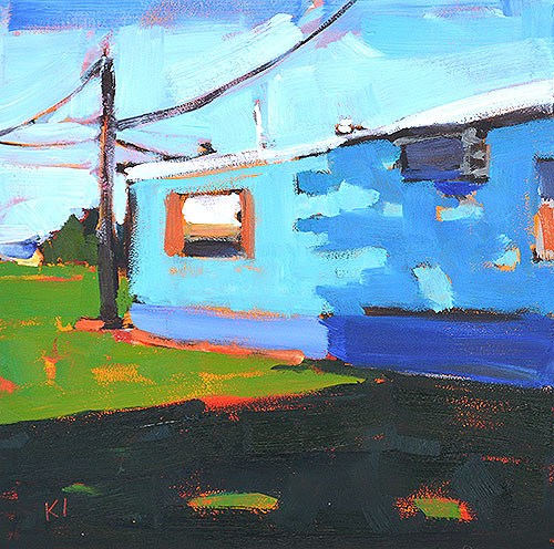 "Blue Trailer, Oklahoma" original fine art by Kevin Inman "Blue Trailer, Oklahoma" original fine art by Kevin Inman
