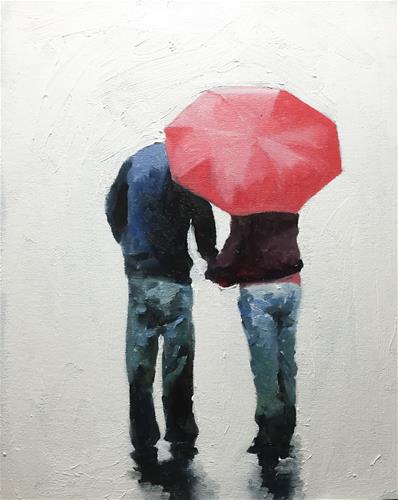 "Love in the Rain" original fine art by James Coates "Love in the Rain" original fine art by James Coates