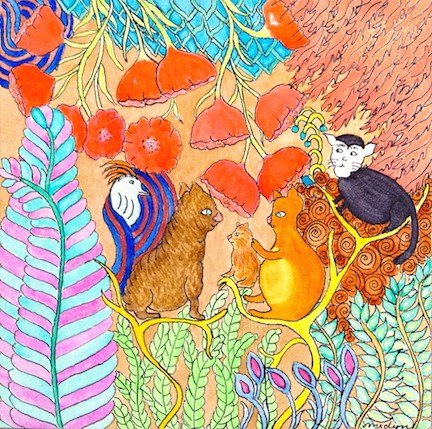 "Monkey Business" original fine art by Susan Medyn "Monkey Business" original fine art by Susan Medyn