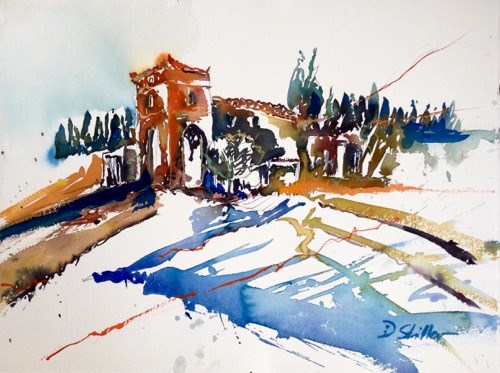 "1730 Cantina Bernardi" original fine art by Dietmar Stiller "1730 Cantina Bernardi" original fine art by Dietmar Stiller
