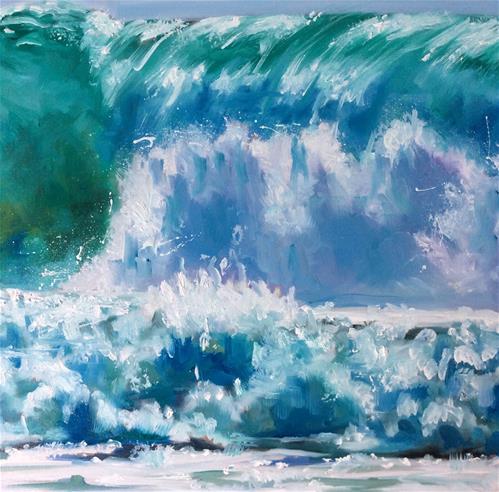 "Atlantic Ocean Wave" original fine art by Sonja Neumann "Atlantic Ocean Wave" original fine art by Sonja Neumann