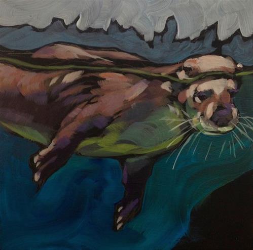 "Interruption" original fine art by Kat Corrigan "Interruption" original fine art by Kat Corrigan