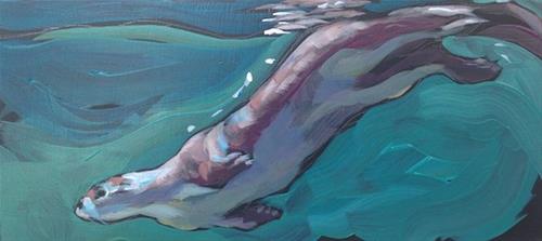 "Slide" original fine art by Kat Corrigan "Slide" original fine art by Kat Corrigan