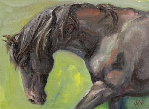 "Black Arabian" original fine art by H.F. Wallen "Black Arabian" original fine art by H.F. Wallen