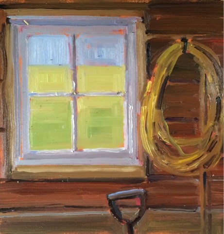 "Garage view" original fine art by Deborah Newman "Garage view" original fine art by Deborah Newman
